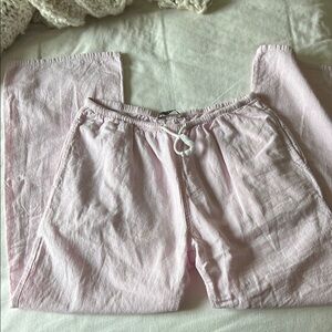 Brandy Melville pink linen pants
